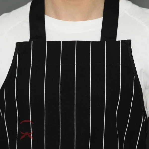 Chef Series Big Stripe X Series Full Panjang Apron - Hitam - Image 5