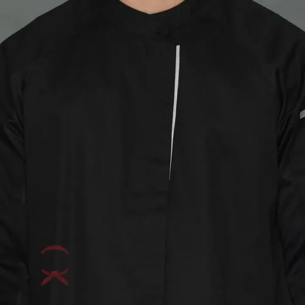 Chef Series Diamond Series Tangan Panjang Baju Koki - Hitam - Image 6