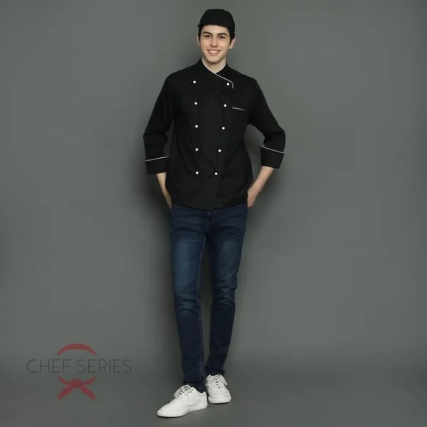 Chef Series Prime Series Tangan Panjang Baju Koki - Hitam - Image 5