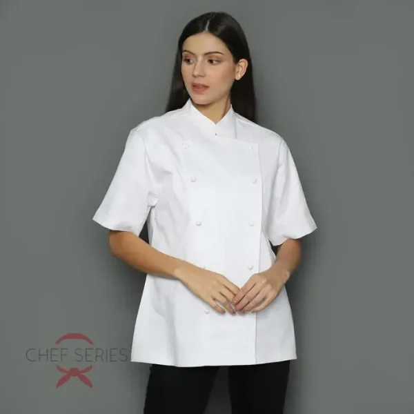 Chef Series Classic Series Tangan Pendek Baju Koki - Putih - Image 2