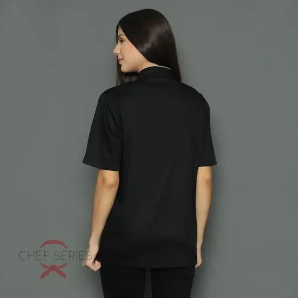 Chef Series Prime Series Tangan Pendek Baju Koki - Hitam - Image 4