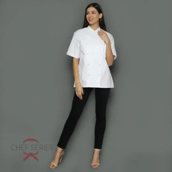 Chef Series Classic Series Tangan Pendek Baju Koki - Putih - Image 5