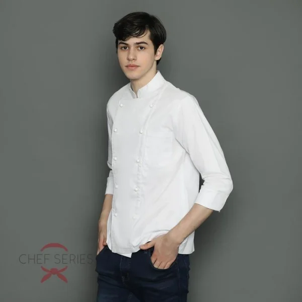 Chef Series Classic Series Tangan Panjang Baju Koki - Putih - Image 2