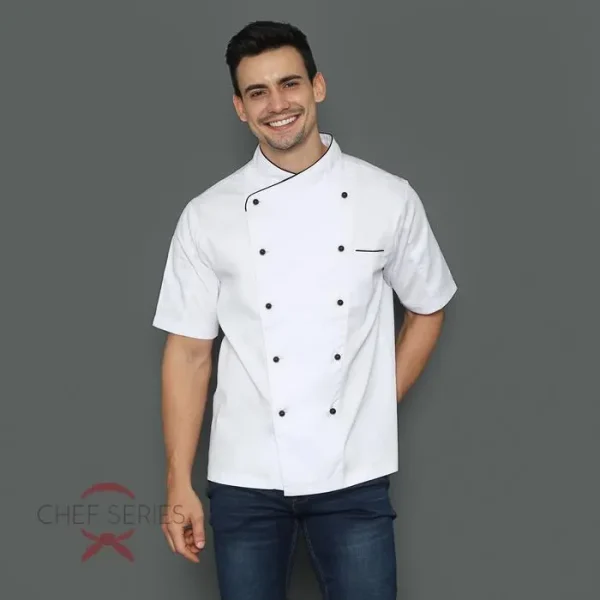 Chef Series Prime Series Tangan Pendek Baju Koki - Putih