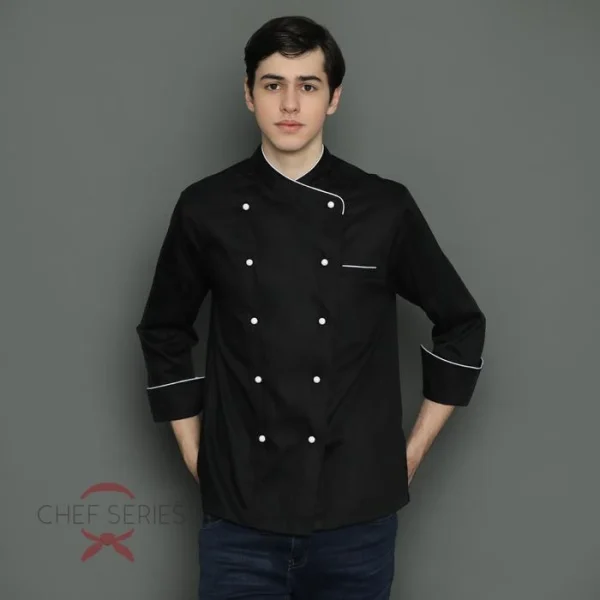 Chef Series Prime Series Tangan Panjang Baju Koki - Hitam - Image 2