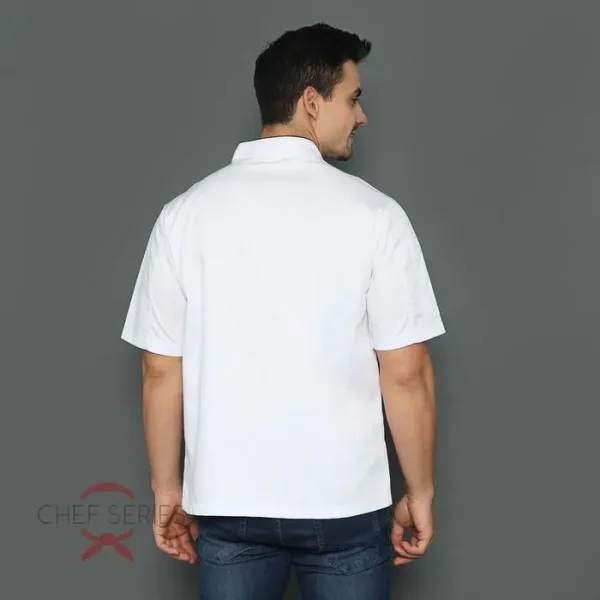 Chef Series Prime Series Tangan Pendek Baju Koki - Putih - Image 3