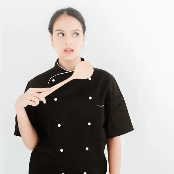 Chef Series Prime Series Tangan Pendek Baju Koki - Hitam