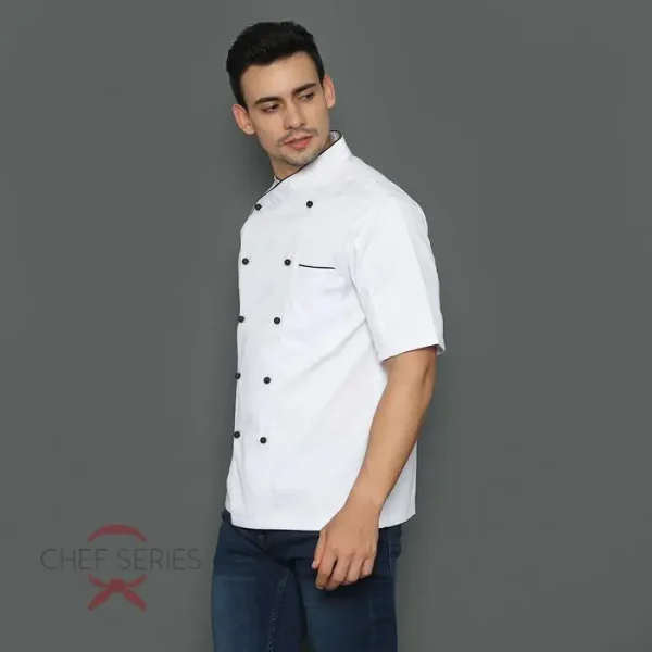 Chef Series Prime Series Tangan Pendek Baju Koki - Putih - Image 2