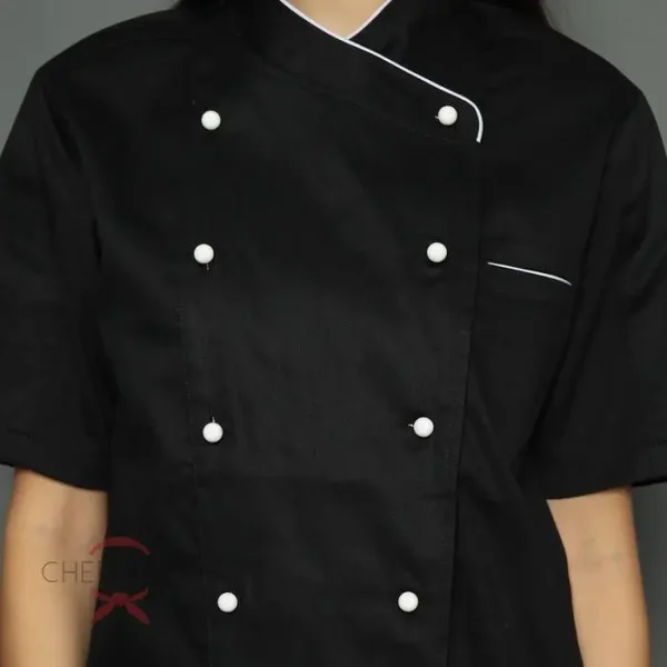 Chef Series Prime Series Tangan Pendek Baju Koki - Hitam - Image 6