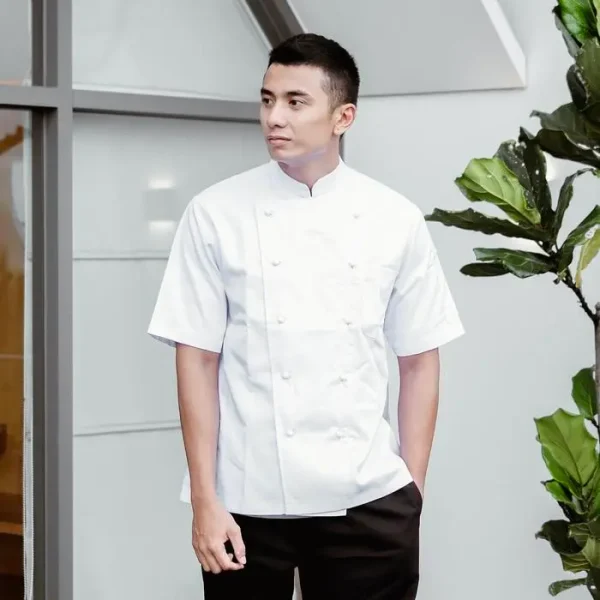 Chef Series Classic Series Tangan Pendek Baju Koki - Putih