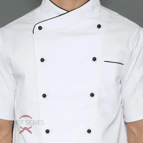 Chef Series Prime Series Tangan Pendek Baju Koki - Putih - Image 5